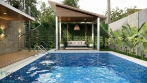 inspirasi desain kolam renang minimalis untuk halaman